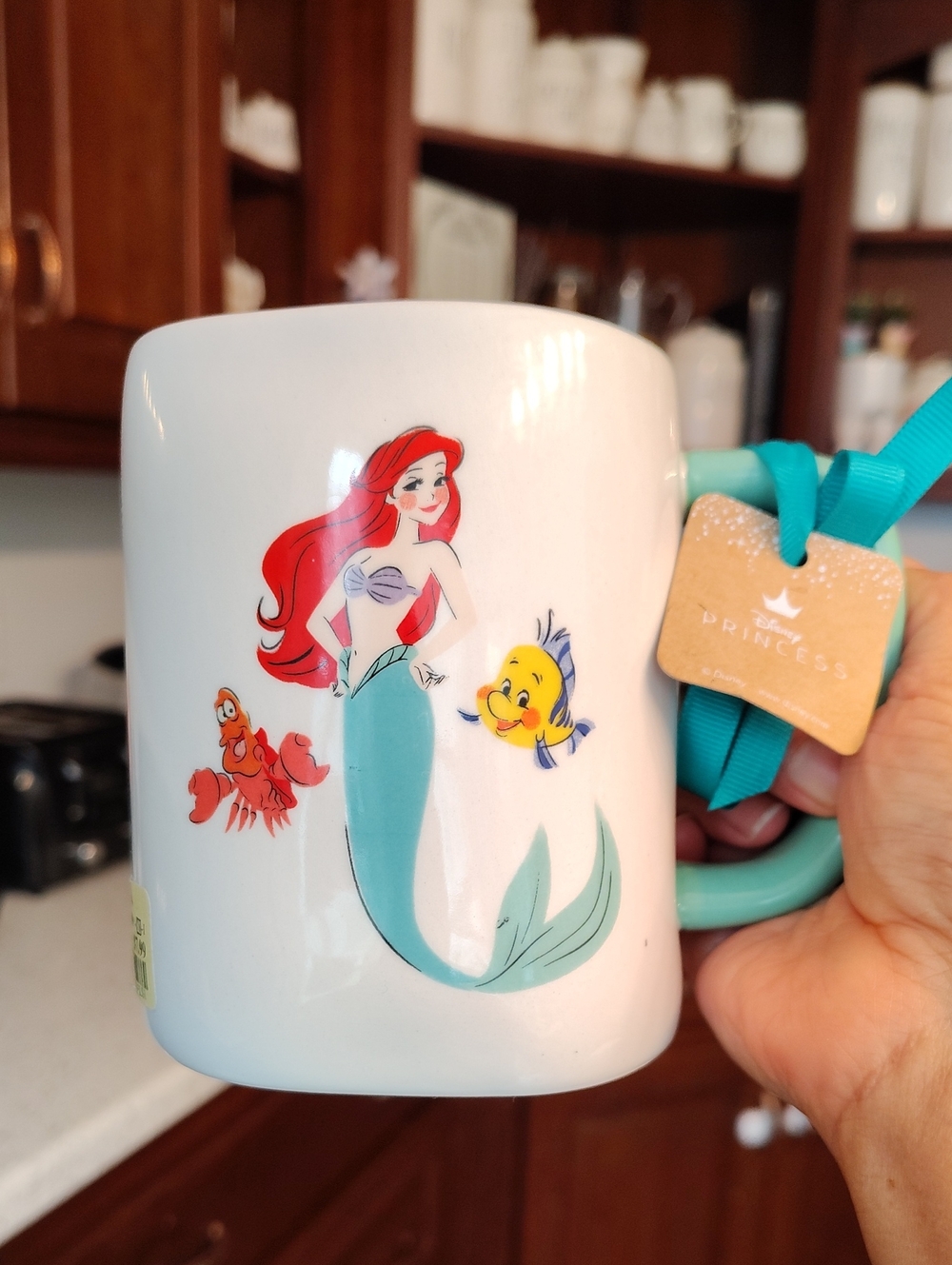 Disney Princess The Little Mermaid Ariel Ceramic Mug - Teal Accent